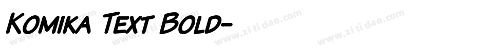 Komika Text Bold字体转换
